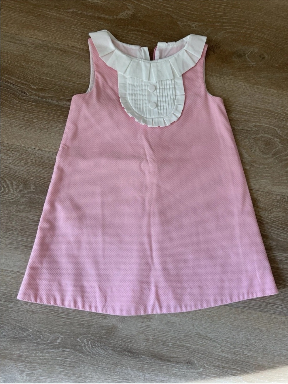 Jacadi Pink dress with white bib